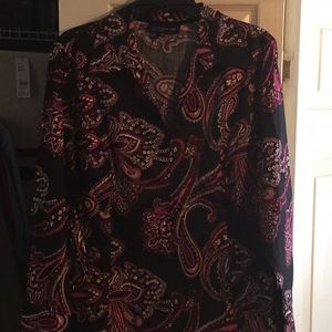 Jones of New York zip up blouse/ shirt jacket